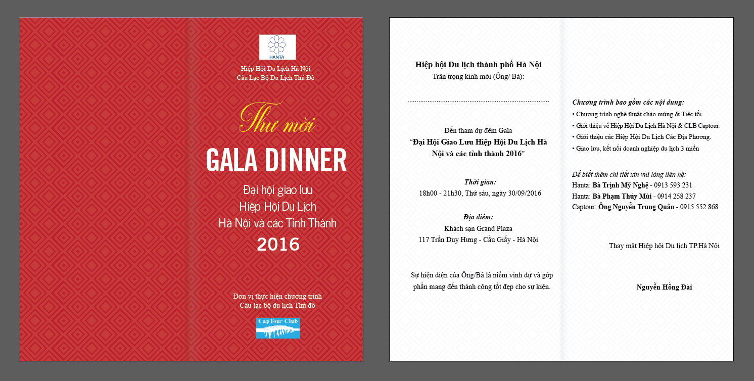 Cách thiết kế thư mời Gala Dinner trang trọng cho tiệc cuối năm