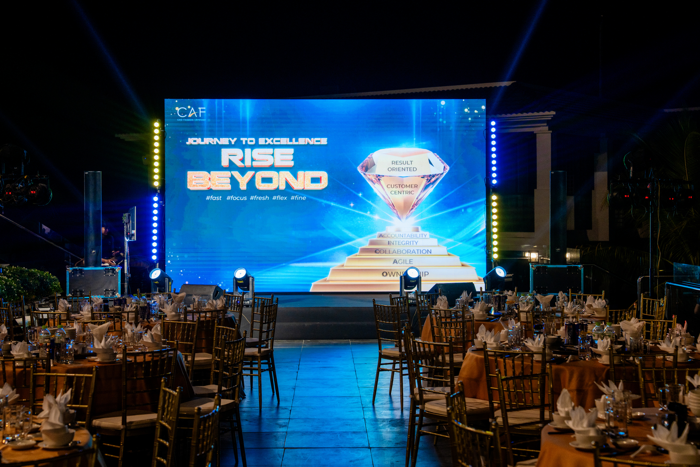 gala dinner CAF tại Emerald Hồ Tràm