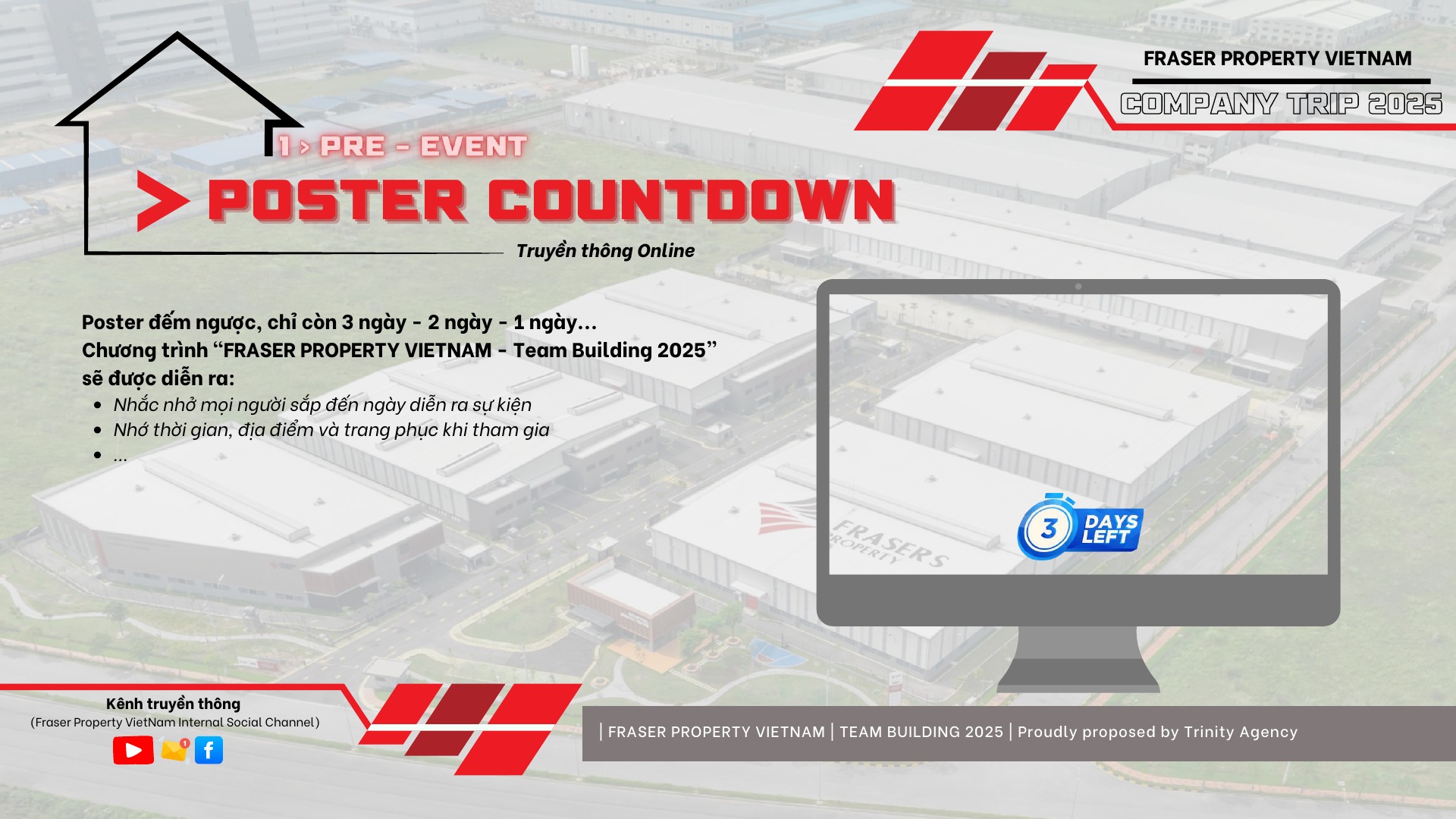 Phương án poster countdown ba ngày trước Company Trip