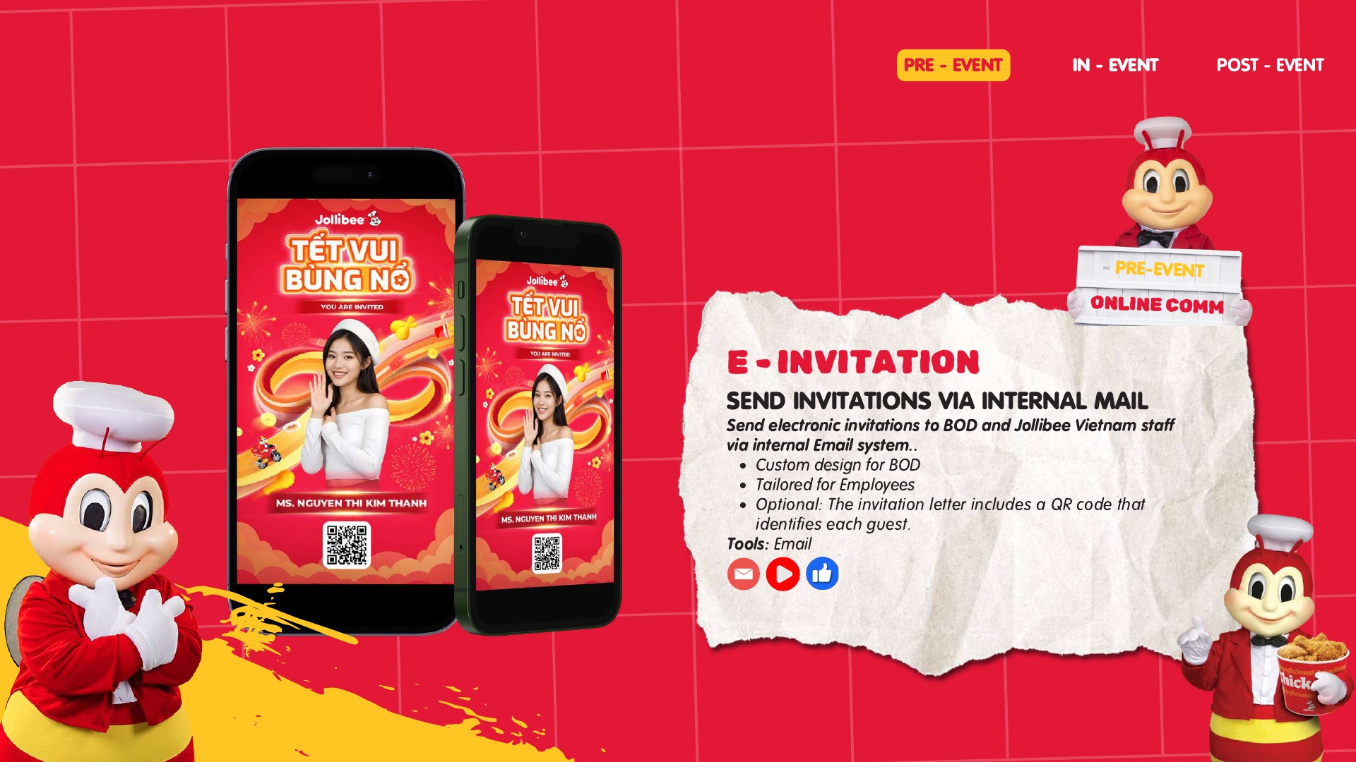 Thiệp mời điện tử trong kế hoạch truyền thông Year End Party