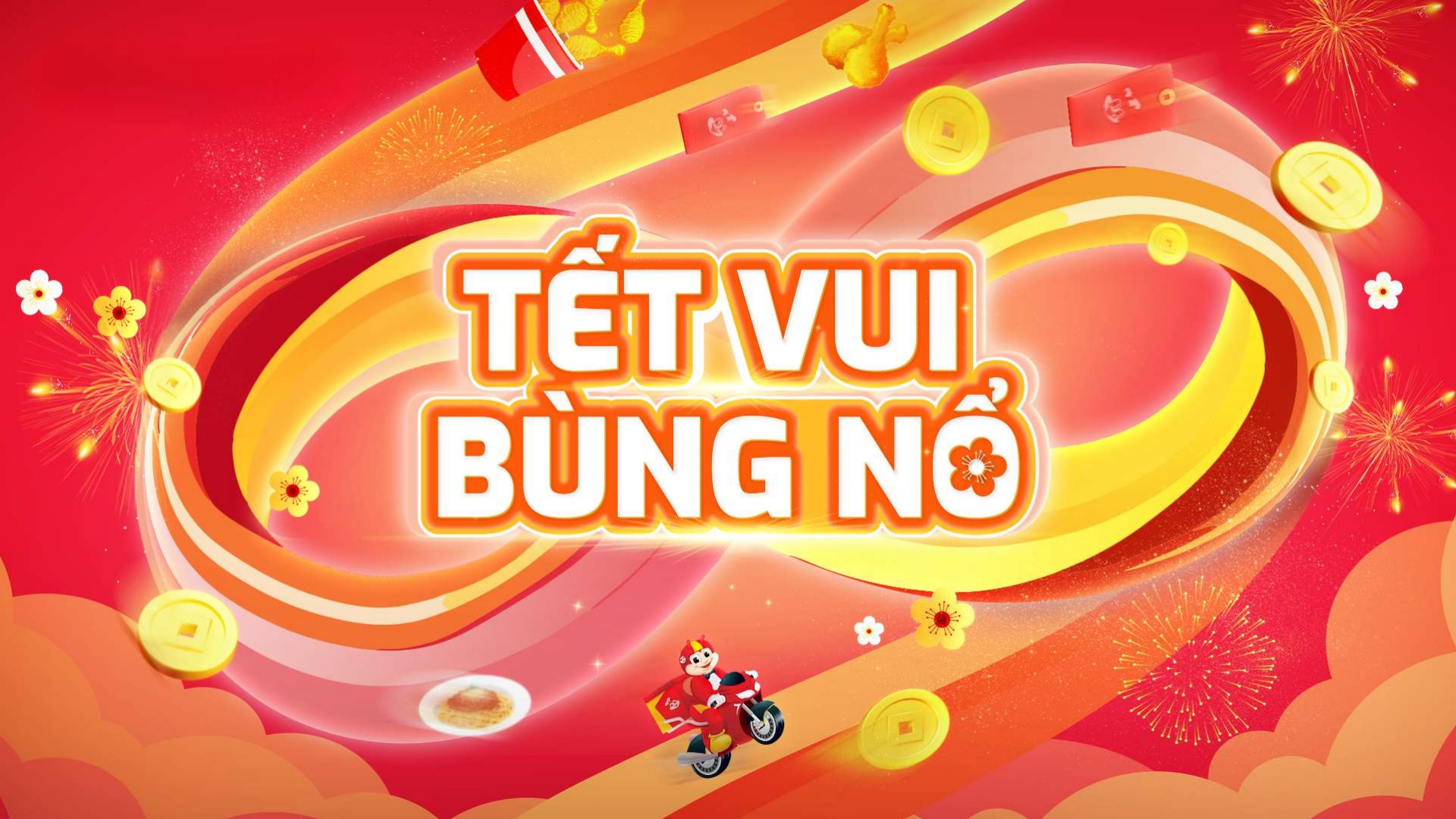 Key visual truyền thông Year End Party theo chủ đề Tết