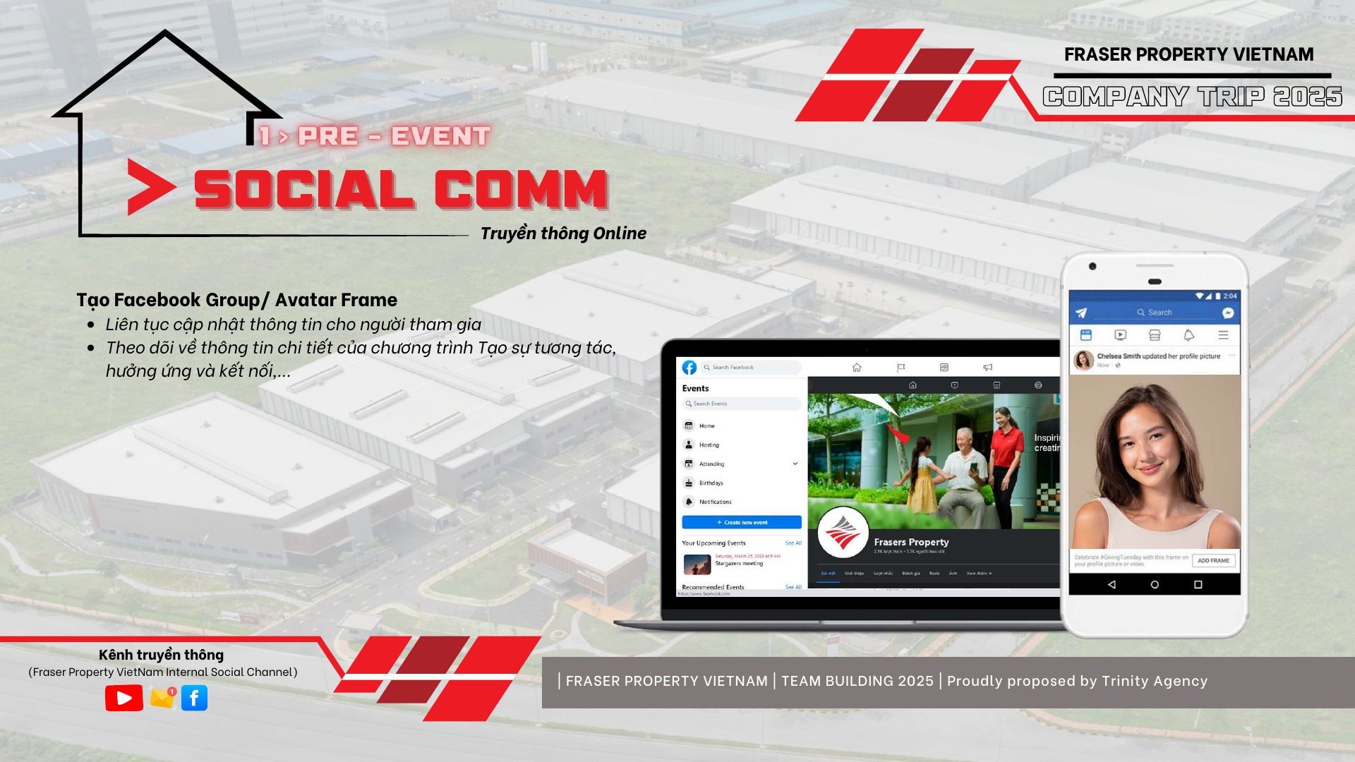 Phương án nhóm mạng xã hội nội bộ cho Company Trip